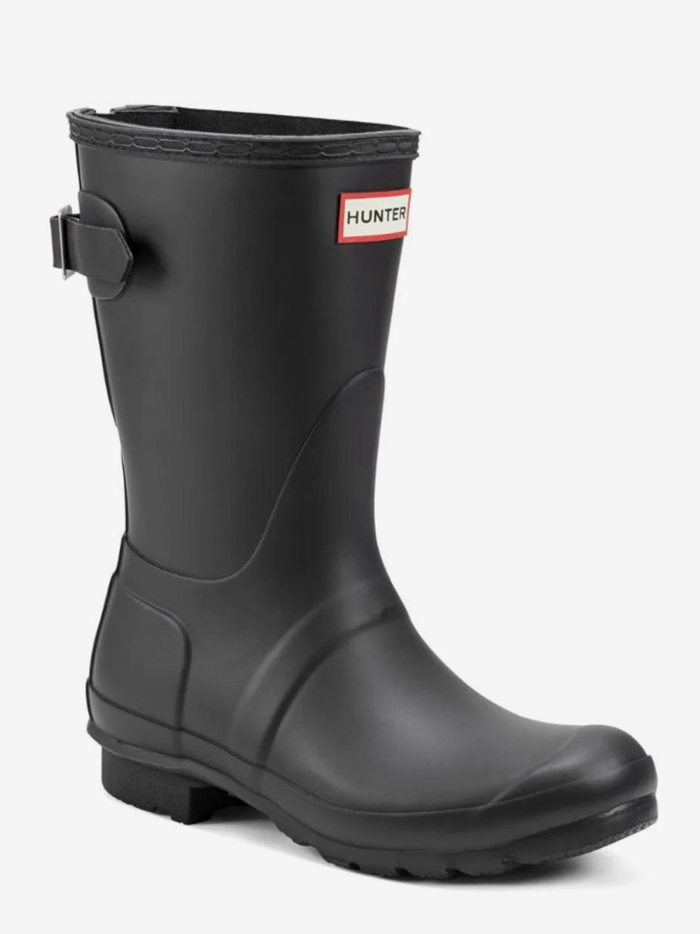 Hunter Women’s Original Short Black adjustable Rain Boot